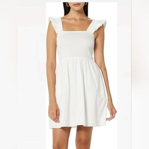 Sz 2X The Drop Women's Kari Ruffled-Shoulder Smocked MiniDress  Lined PTP 20"